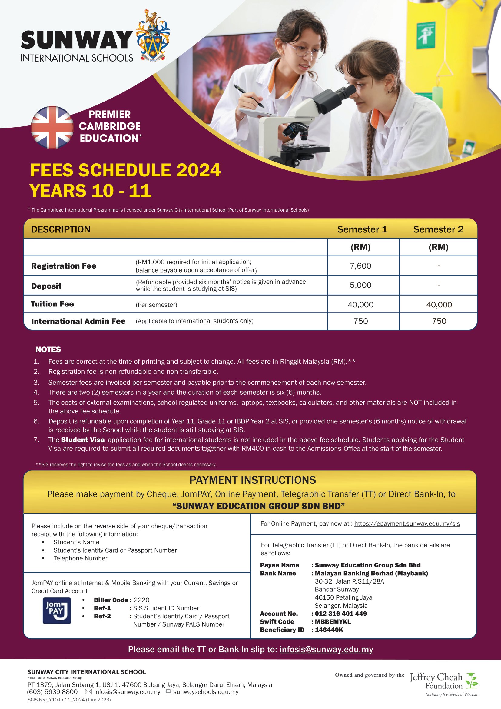 Cambridge (IGCSE) Years 10 – 11