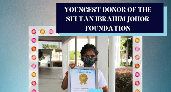 Malaysia Book of Records - The Youngest Donor of The Sultan Ibrahim Foundation
